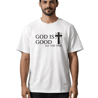 CAMISETA BLANCA GOD IS GOD AL THE TIME / HOMBRE