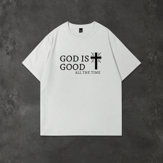 CAMISETA BLANCA GOD IS GOD AL THE TIME / HOMBRE
