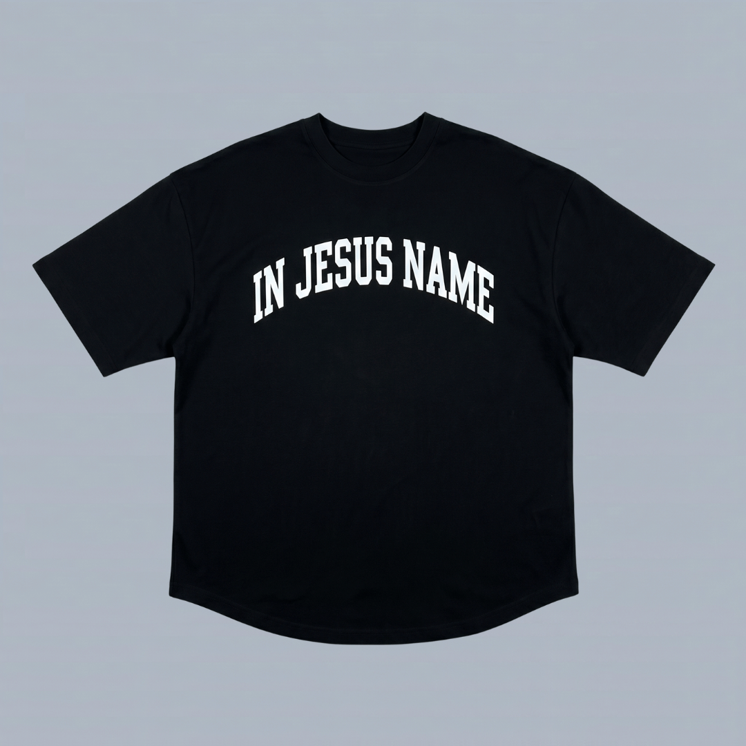 T-shirt oversized- IN JESUS NAME-MUJER