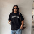 T-shirt oversized- IN JESUS NAME-MUJER