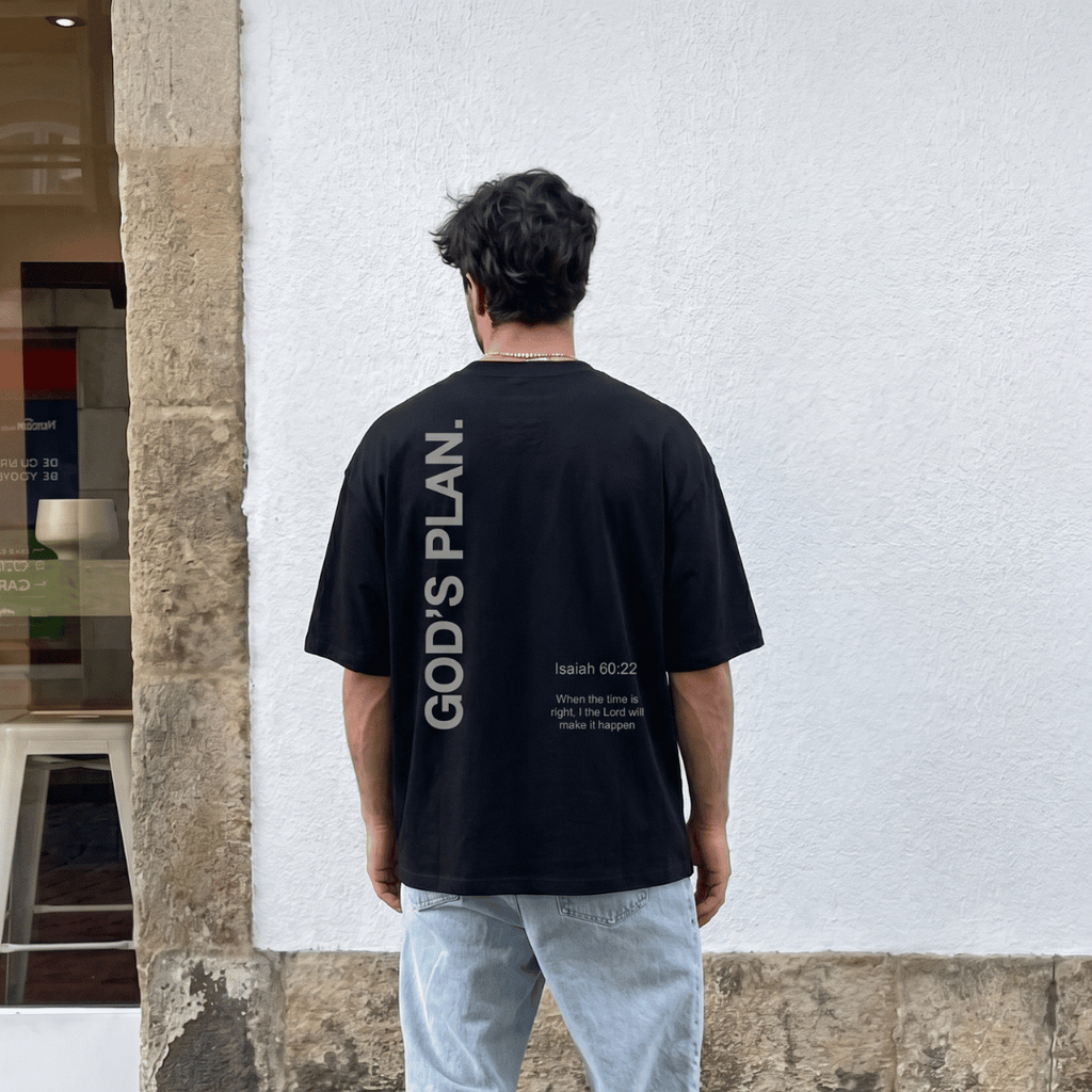 Tshirt-NEGRO GOD IS PLAN / HOMBRE