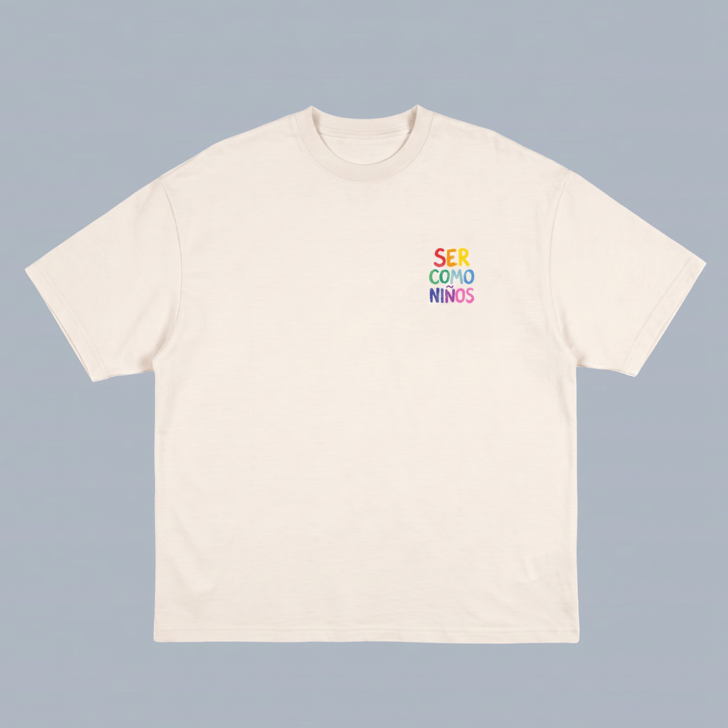 Tshirt oversized-BLANCO SER COMO NIÑOS / MUJER