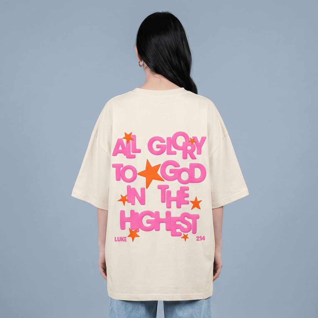 Tshirt oversized AL GLORY TO GOD / MUJER