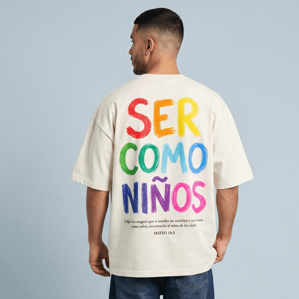 Tshirt-BLANCO SER COMO NIÑOS / HOMBRE