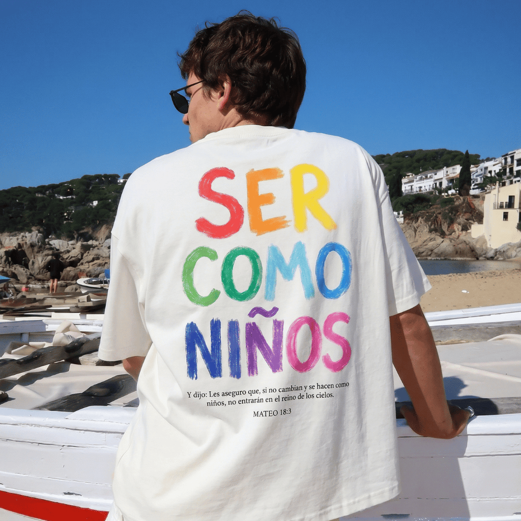 Tshirt-BLANCO SER COMO NIÑOS / HOMBRE