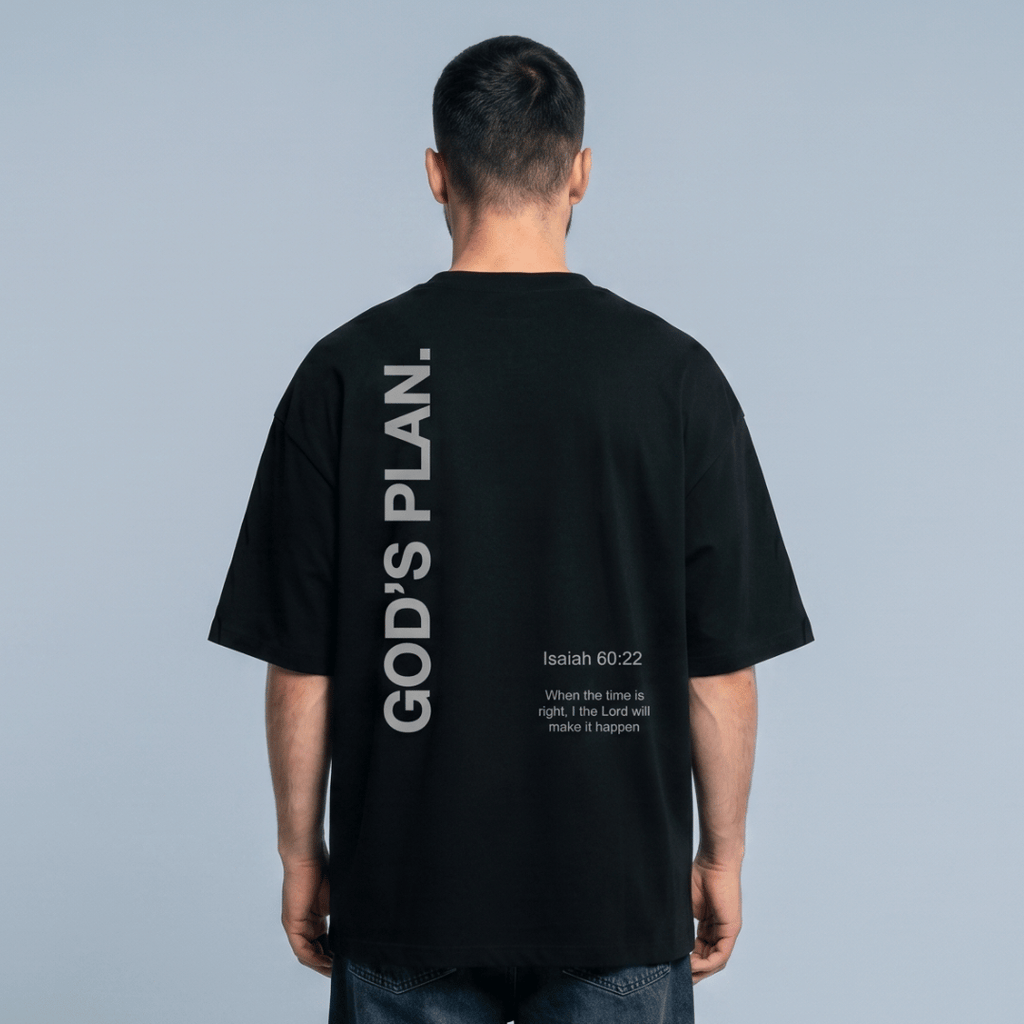 Tshirt-NEGRO GOD IS PLAN / HOMBRE