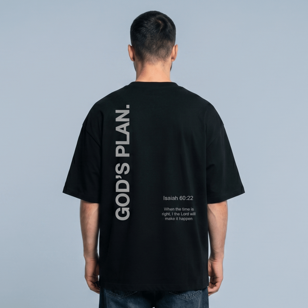 Tshirt oversized-NEGRO GOD IS PLAN / HOMBRE