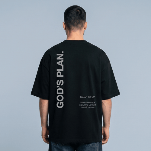 Tshirt-NEGRO GOD IS PLAN / HOMBRE