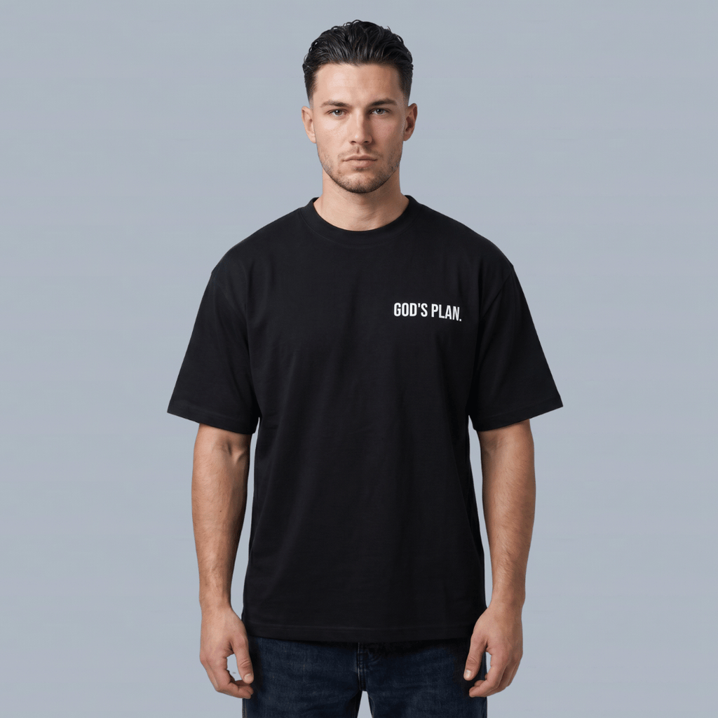 Tshirt-NEGRO GOD IS PLAN / HOMBRE