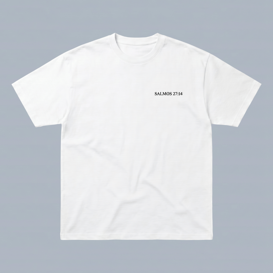 Tshirt-BLANCO Pralm 27:14 / HOMBRE