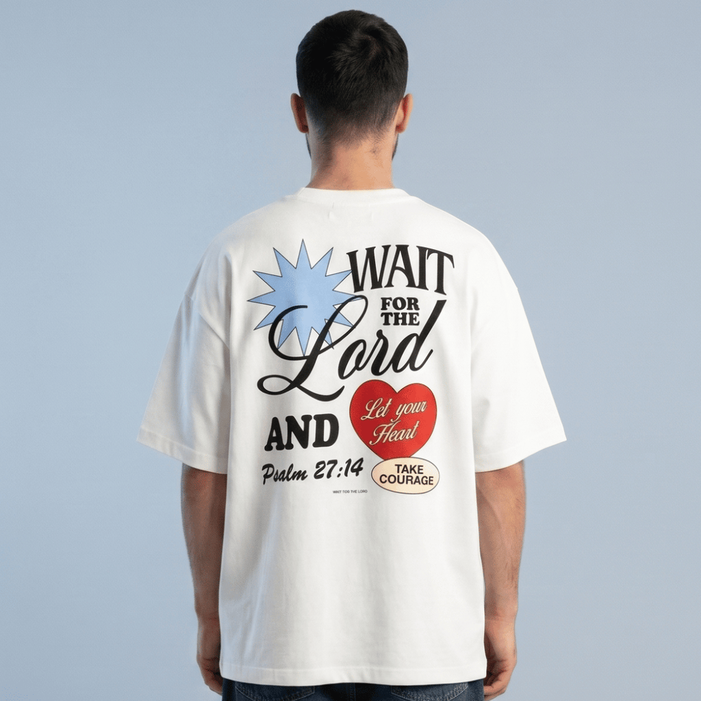 Tshirt-BLANCO Pralm 27:14 / HOMBRE
