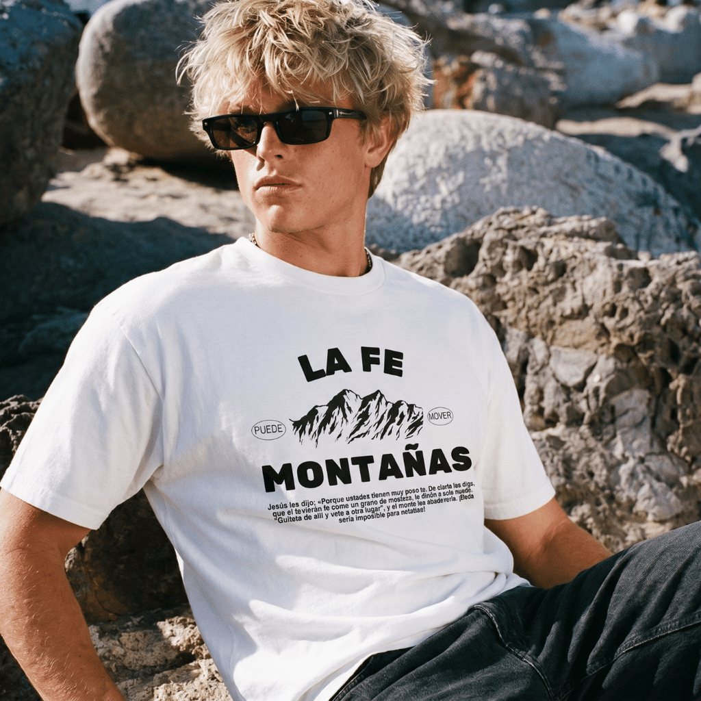 Tshirt-BLANCO LA FE MUEVE MONTAÑAS