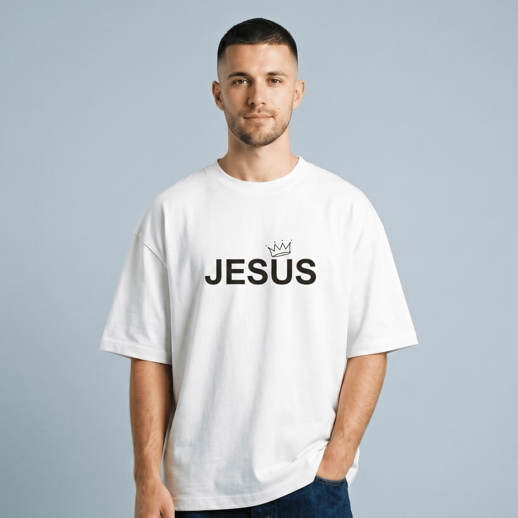 Tshirt-BLANCO JESUS CORONA / HOMBRE
