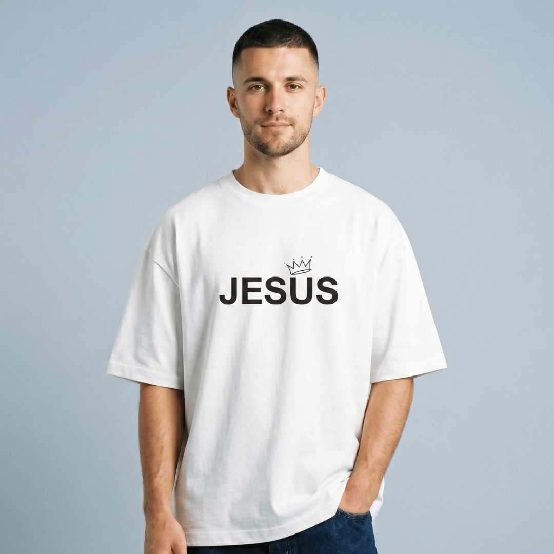 Tshirt-BLANCO JESUS CORONA / HOMBRE