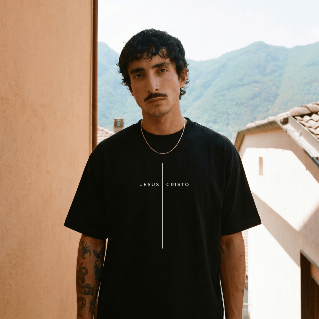 Tshirt- NEGRA JESUSCRISTO 1002 / HOMBRE