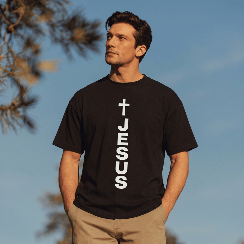 Tshirt- NEGRA CRUZ JESUS / HOMBRE