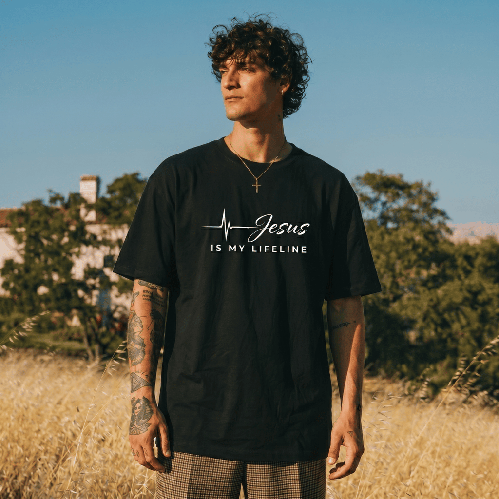 Tshirt- JESUS IS MY LIFELINE / HOMBRE