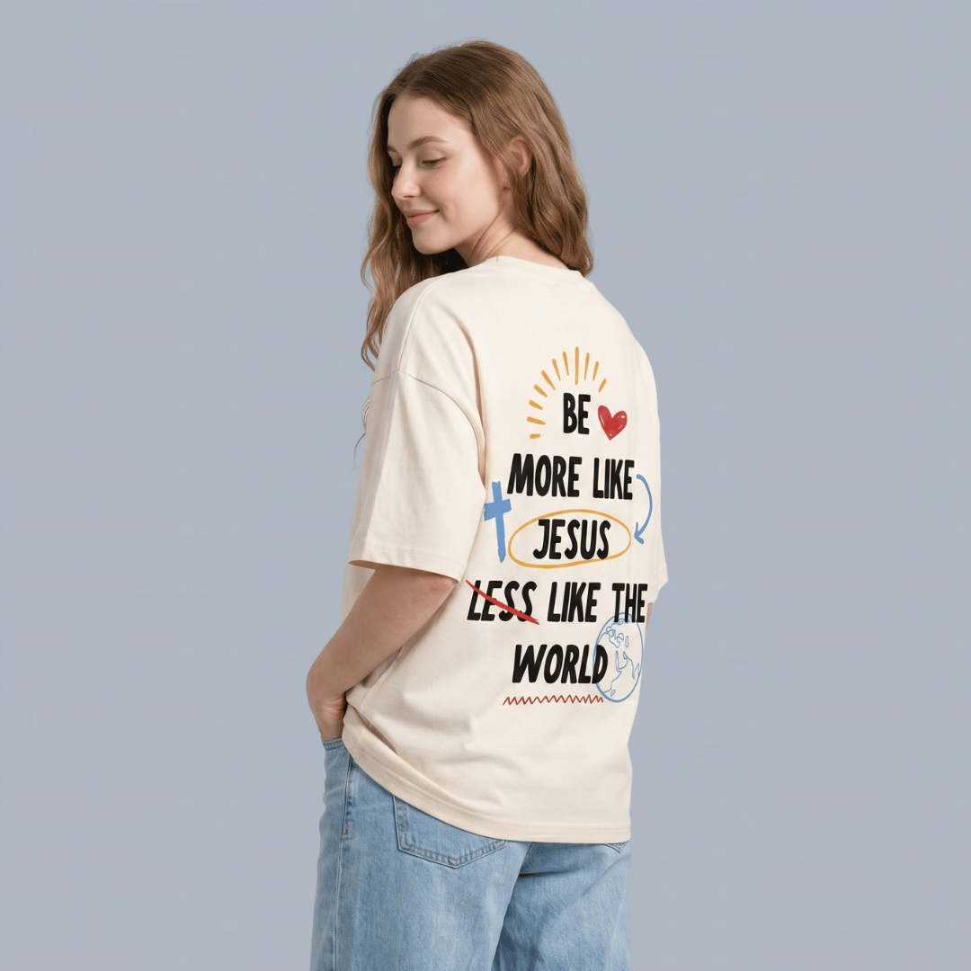 Tshirt oversized BE MORE LIKE JESUS / MUJER