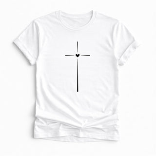 CAMISETA MUJER CORAZON CRUZ / MUJER